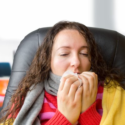 ill woman at the office