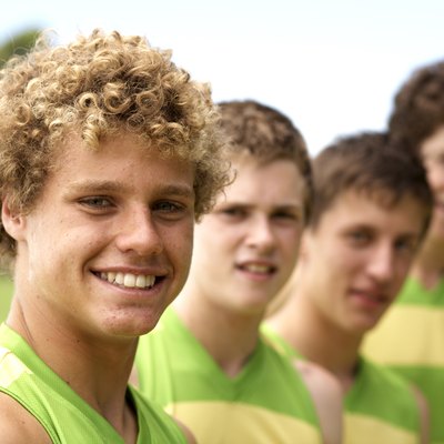 group shot of Australian football players
