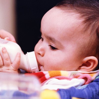 Baby with bottle