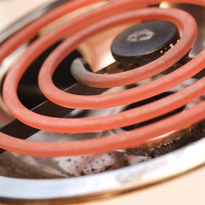 Hot burner on electric stove