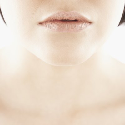 Close up of Hispanic woman?s mouth