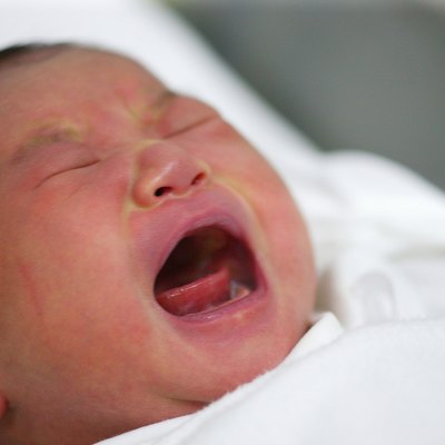 a newborn baby's face