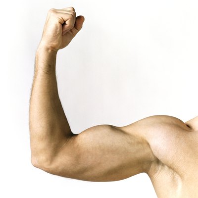 Naked Man Showing His Biceps