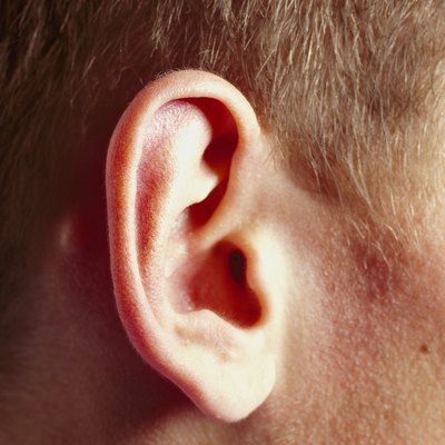 close-up of a person's ear