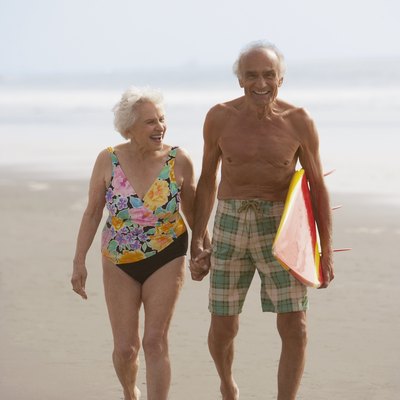 Senior couple at the beach