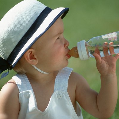 Baby with bottle