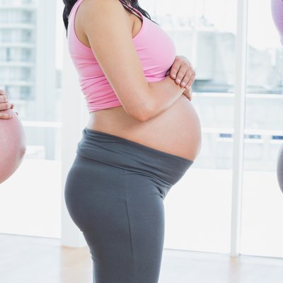 Pregnant women standing in a line