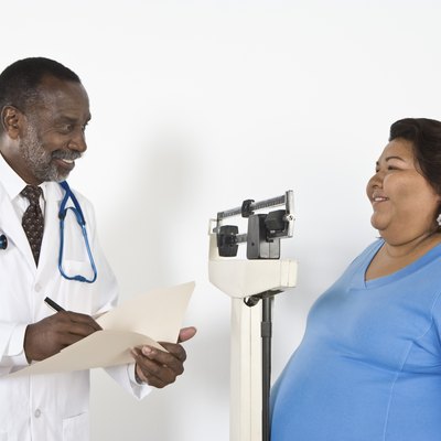 Doctor with patient