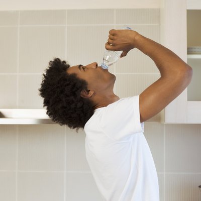 Man drinking water