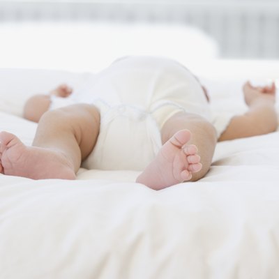 Close up of newborn baby's feet