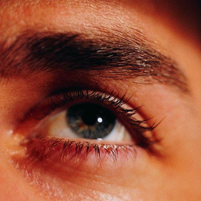 Man's left eye, looking upwards
