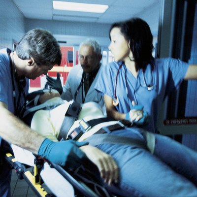 Medical team with patient