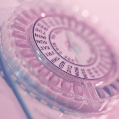 Birth control pills in dispenser