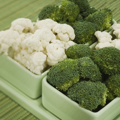 Broccoli and cauliflower