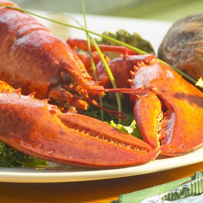 Lobster with baked potato
