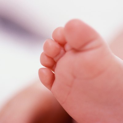 caucasian baby foot