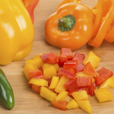 Diced Yellow and Red Bell Peppers