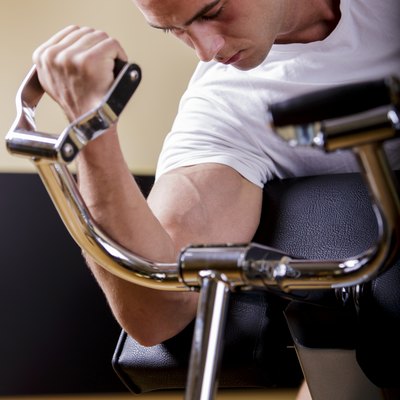 Young man in the gym