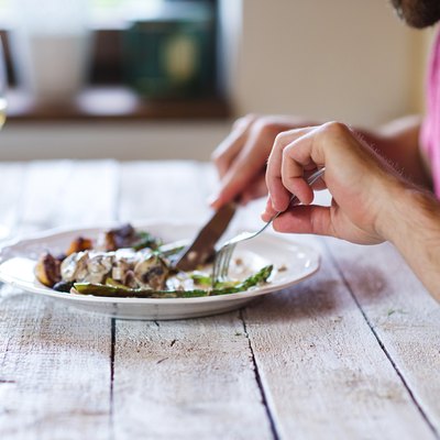 Man eating