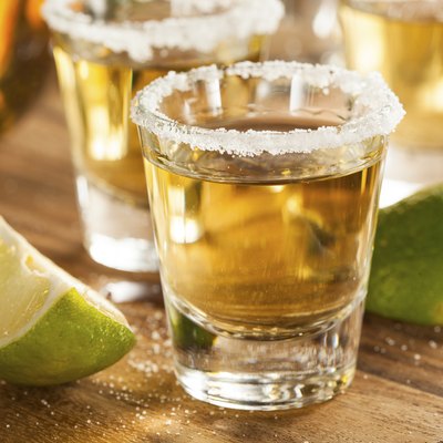 Tequila Shots with Lime and Salt