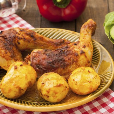 Roasted chicken legs