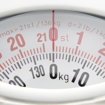 Close Up Of Bathroom Scales Dial
