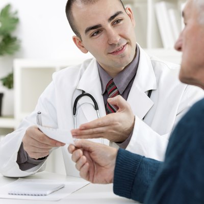 doctor giving a prescription