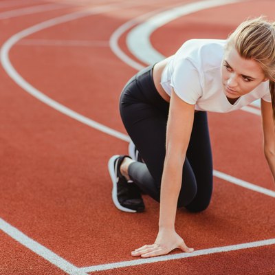 Woman waiting for the start signal