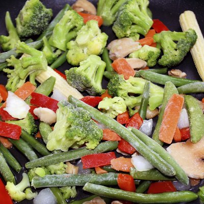 Frozen Vegetables In Skillet