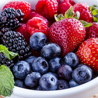 Bowl Filled with Fresh Organic Berries