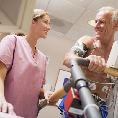 Nurse With Patient During Health Check