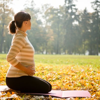 Healthy pregnancy - exercising outdoor