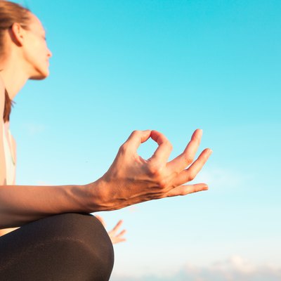Yoga and blue sky