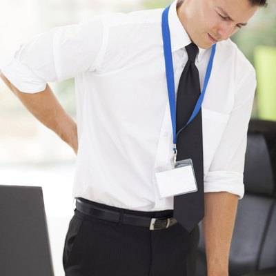 businessman having lower back pain
