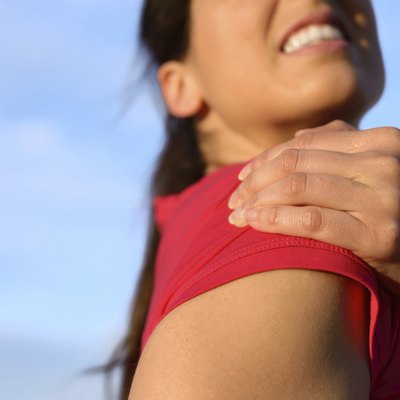 Woman shoulder injury