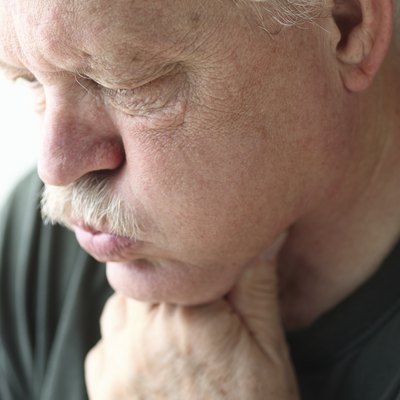 Mature man has acid reflux