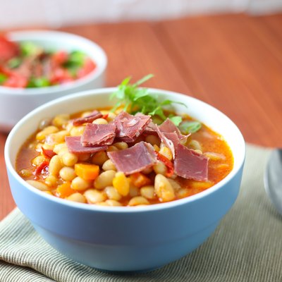 Bean soup with bacon closer