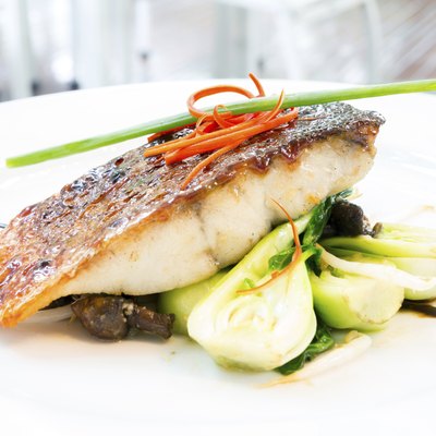 grilled barramundi steak