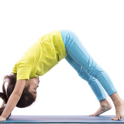 girl doing basic yoga