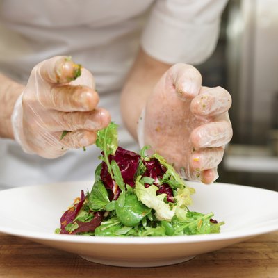 Chef is making an appetizer