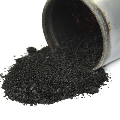 Solid potassium permanganate