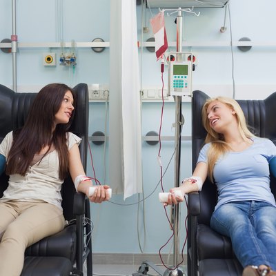 Patient talking to another patient