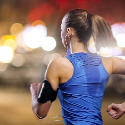 Jogging at night
