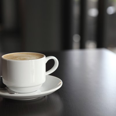 coffee on wood background