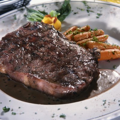 Porterhouse steak on a plate