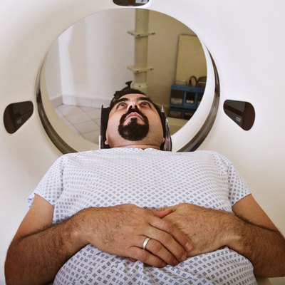 Patient getting an MRI scan