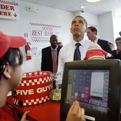 President Obama Buys Hamburgers
