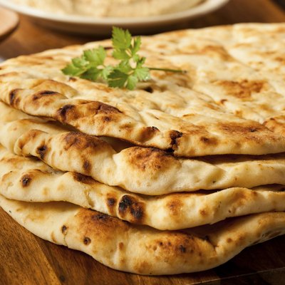 Homemade Indian Naan Flatbread