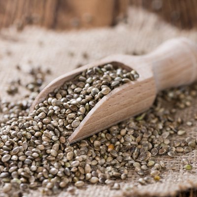 Heap of Hemp Seeds