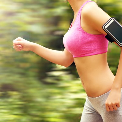 Woman jogging in the forest